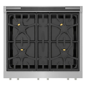 Cuisinière au gaz encastrable 30 po, 4,6 pi³ Inox avec Brûleurs Star et ExtraLow - Pro Harmony®