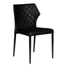 Chaise de salle à manger rembourrée en cuir matelassé - Gabriella