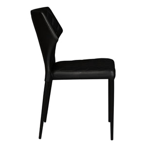 Chaise de salle à manger rembourrée en cuir matelassé - Gabriella