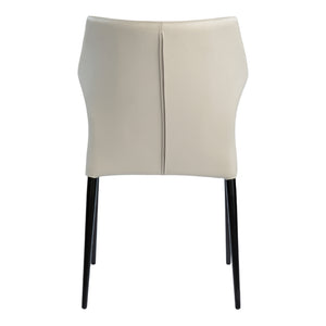 Chaise de salle à manger rembourrée en cuir matelassé - Gabriella