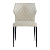 Chaise de salle à manger rembourrée en cuir matelassé - Gabriella
