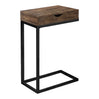 Table d'appoint en MDF/stratifié et métal noir avec 1 tiroir - I 3406-3407