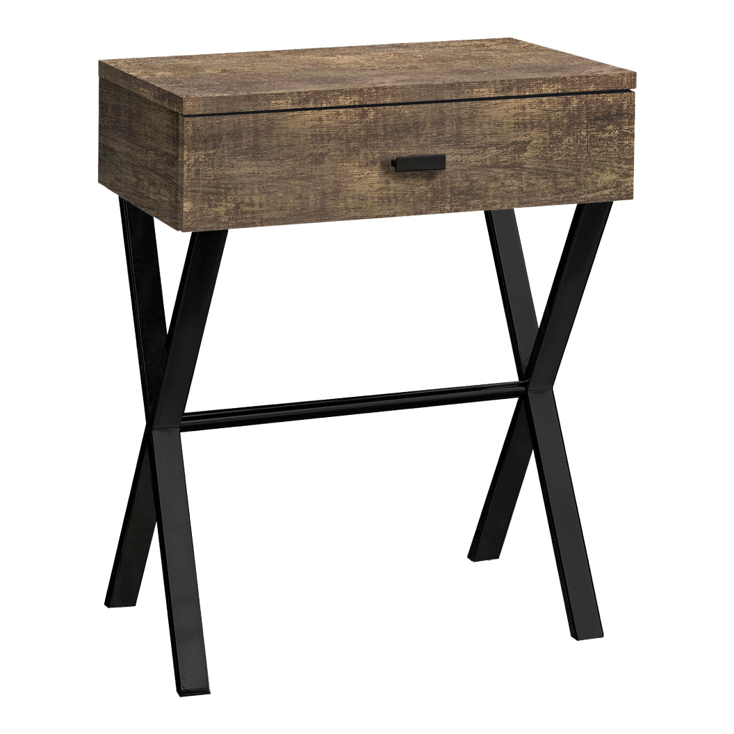 Table d'appoint en MDF/stratifié et métal chromé avec 1 tiroir - I 3262-3263-3265-3450