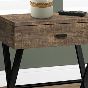 Table d'appoint en MDF/stratifié et métal chromé avec 1 tiroir - I 3262-3263-3265-3450