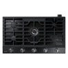 Plaque de cuisson au gaz 36 po à 5 brûleurs avec brûleur double et Wi-Fi