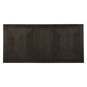 Table de salle à manger bois brune foncée rectangulaire extensible - Hyndell