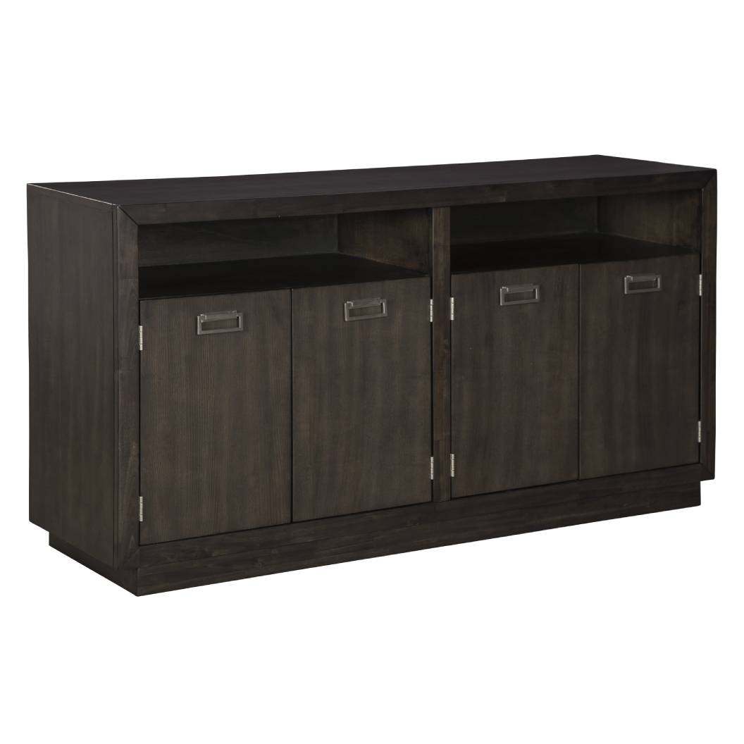 Buffet en bois brun foncé avec 4 portes - Hyndell