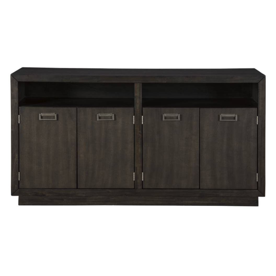 Buffet en bois brun foncé avec 4 portes - Hyndell