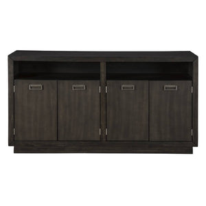 Buffet en bois brun foncé avec 4 portes - Hyndell