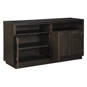 Buffet en bois brun foncé avec 4 portes - Hyndell