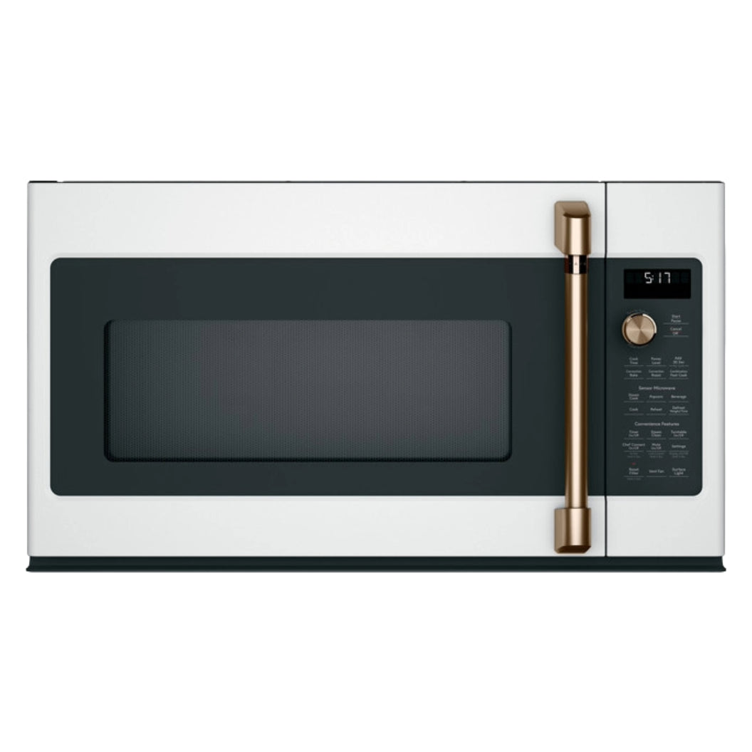 Micro-ondes à hotte intégrée 30 po, 1,7 pi³ Blanc mat avec Convection et Cuisson à la vapeur