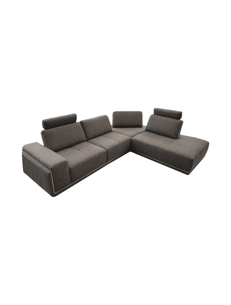 Sectionnel dossiers amovibles tissu gris kf.2606