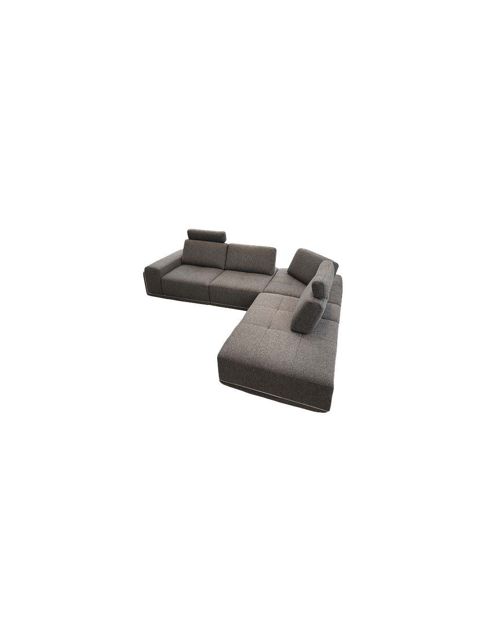 Sectionnel dossiers amovibles tissu gris kf.2606