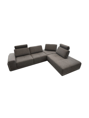 Sectionnel dossiers amovibles tissu gris kf.2606