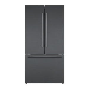 Réfrigérateur porte française 36 po 3 portes Acier noir brossé