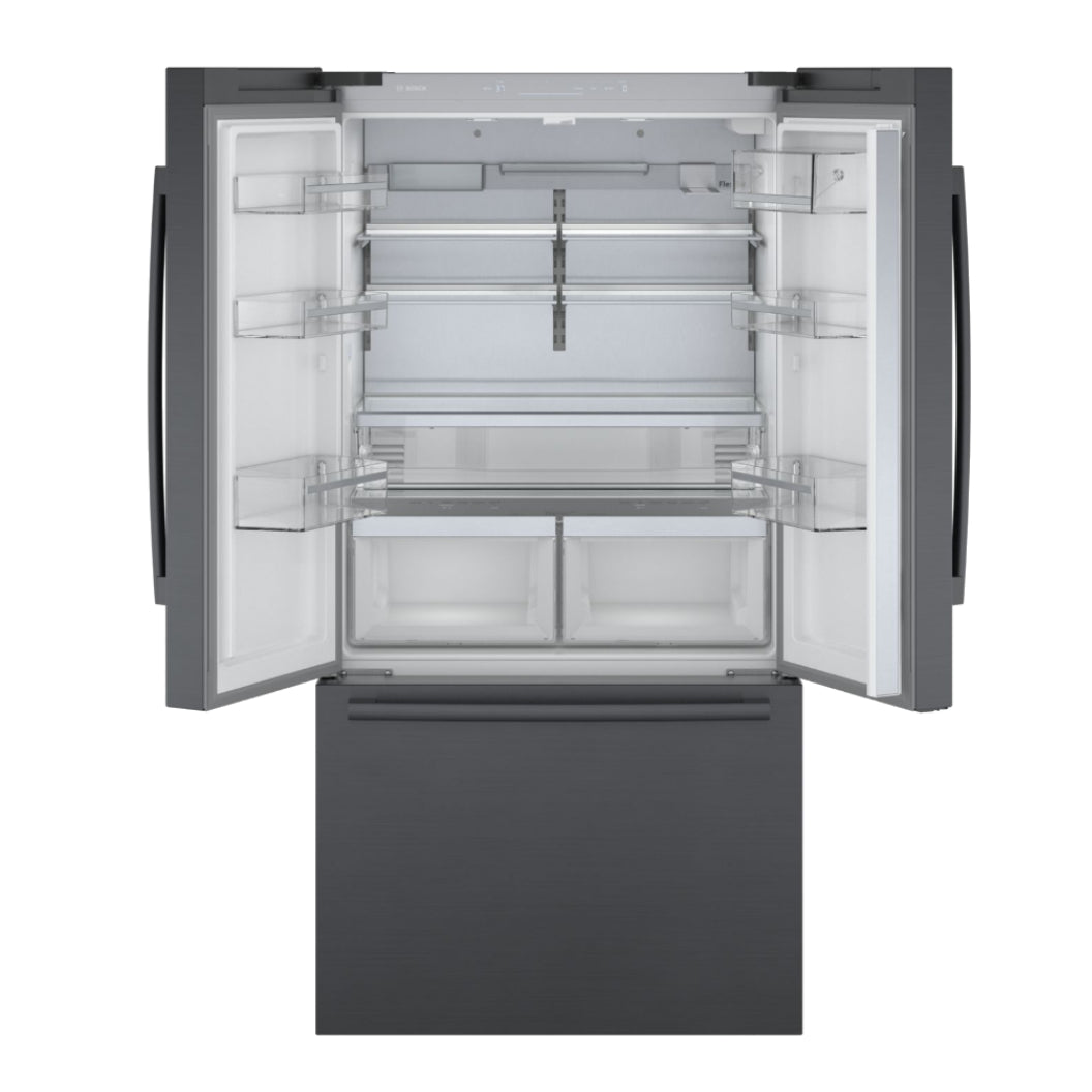 Réfrigérateur porte française 36 po 3 portes Acier noir brossé