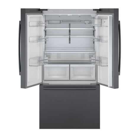 Réfrigérateur porte française 36 po 3 portes Acier noir brossé