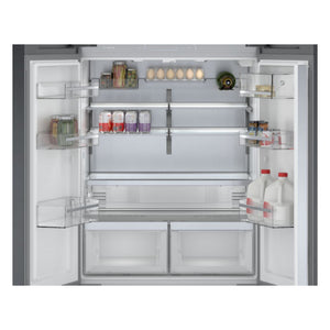 Réfrigérateur porte française 36 po 3 portes Acier noir brossé