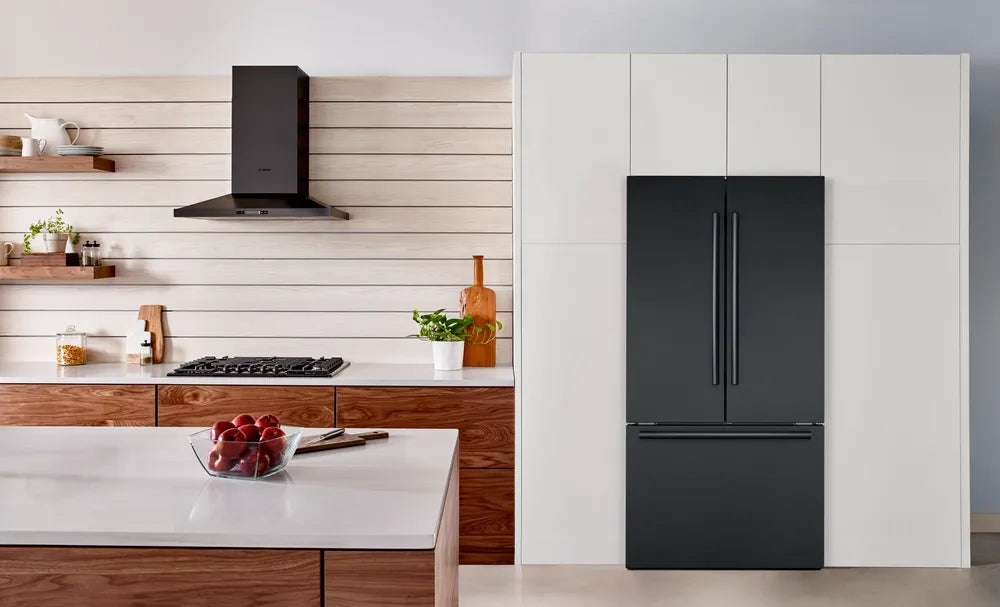 Réfrigérateur porte française 36 po 3 portes Acier noir brossé