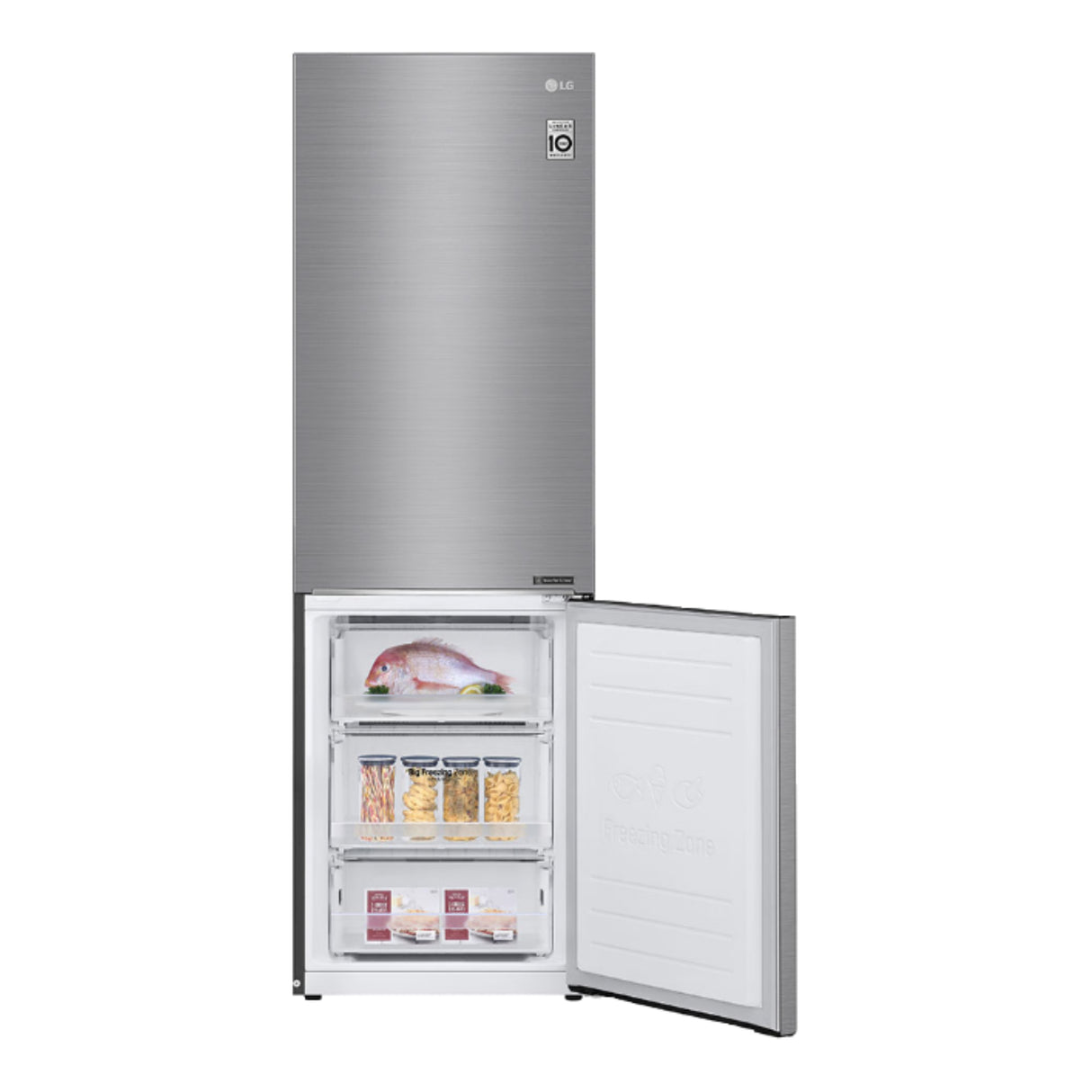 Réfrigérateur congélateur bas platine 24po