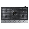 Plaque de cuisson au gaz 36 po à 5 brûleurs avec brûleur double et Wi-Fi