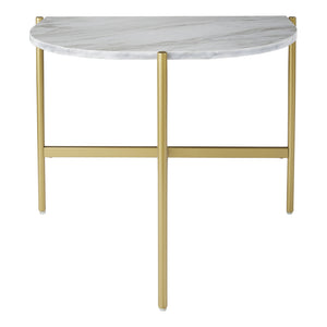 Table d'appoint faux marbre blanche - Wynora