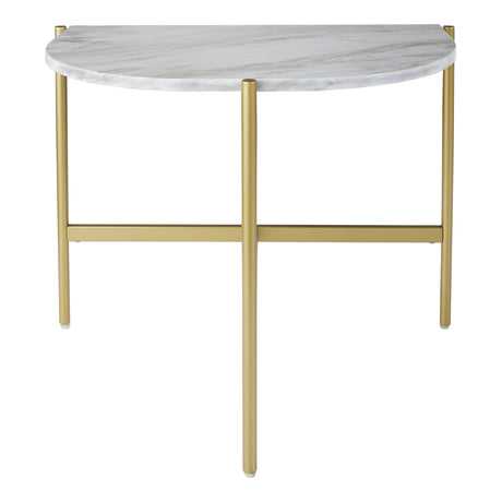 Table d'appoint faux marbre blanche - Wynora