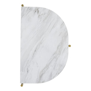 Table d'appoint faux marbre blanche - Wynora