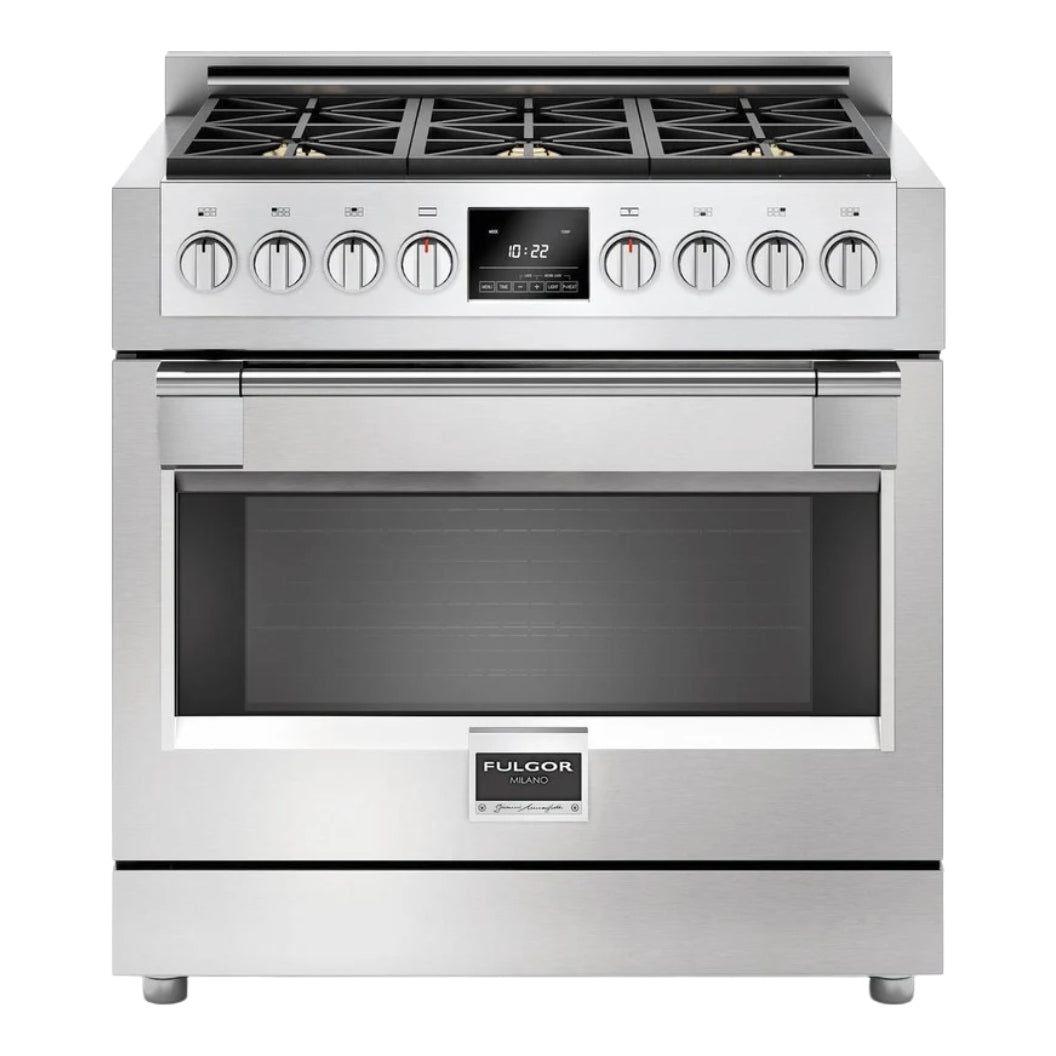 Cuisinière biénergie 36 po, 5,7 pi³ Inox avec Brûleurs Crescendo et Convection double - Sofia Pro