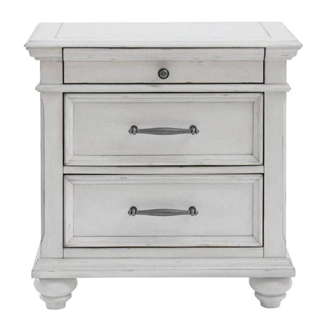Table de chevet Blanc en bois -  Kanwyn