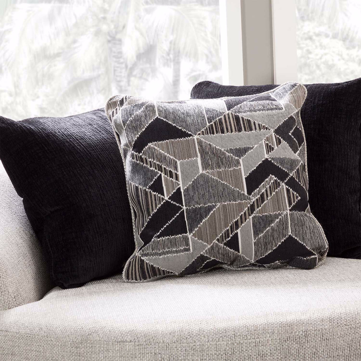 Fauteuil en tissu gris pâle surdimensionné pivotant - Megginson