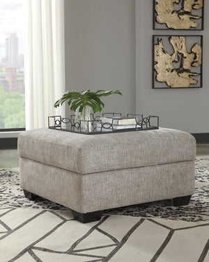 Ottoman avec rangement Megginson en tissu gris