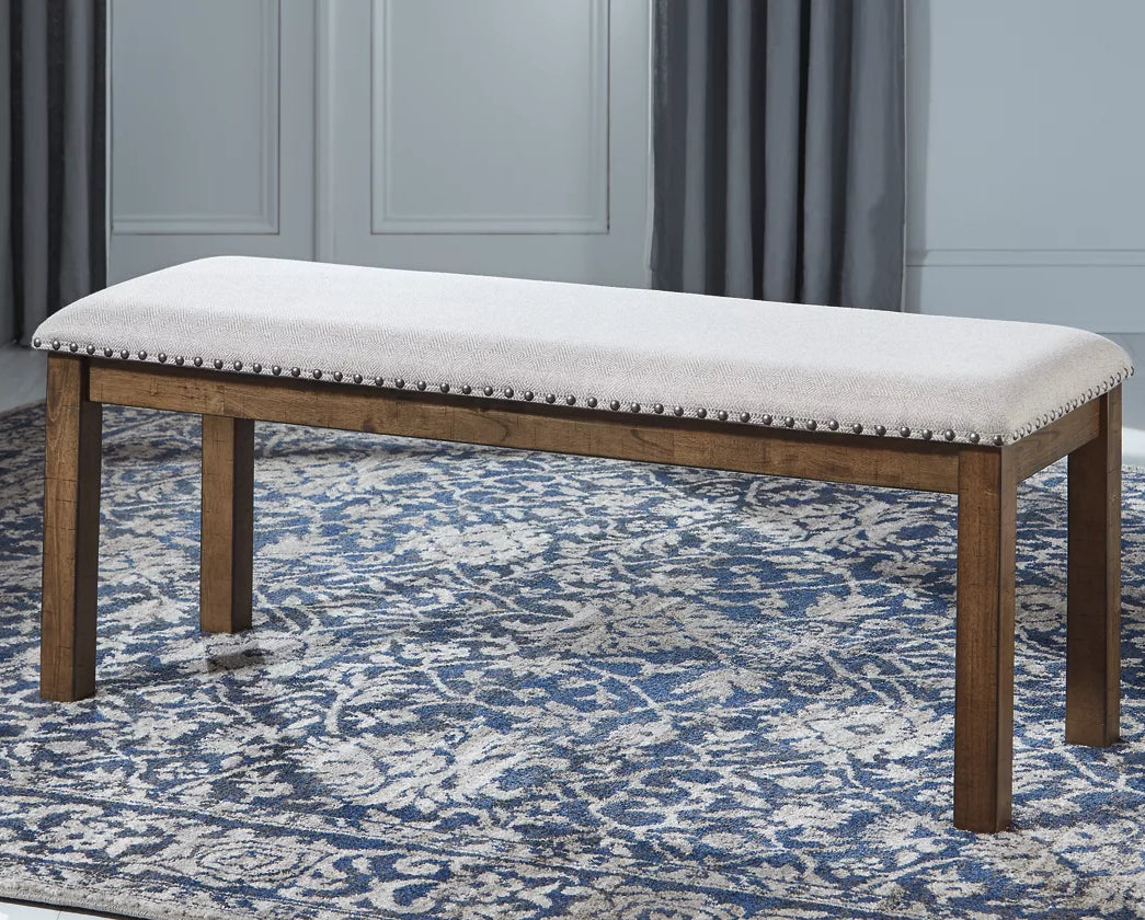 Banc de salle à manger Moriville en tissu beige