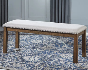 Banc de salle à manger Moriville en tissu beige