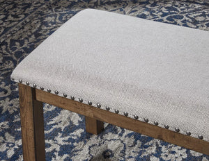 Banc de salle à manger Moriville en tissu beige
