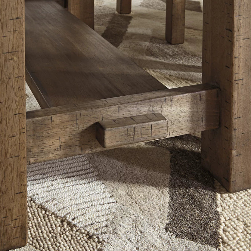 Table de salle à manger haute en bois brun extensible - Moriville