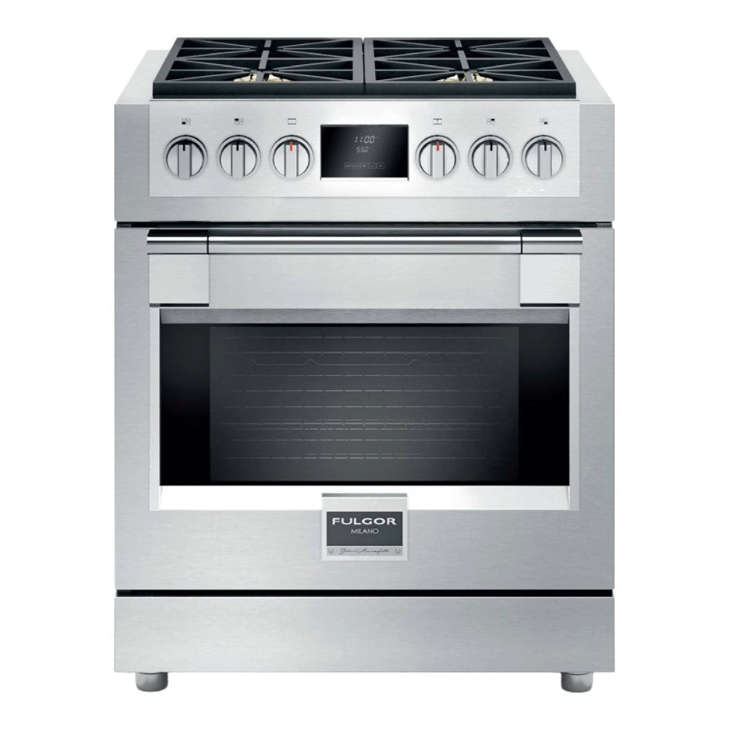 Cuisinière au gaz 30 po, 4,34 pi³ Inox avec Brûleurs Crescendo, Système Nova Broiler et Convection double - Sofia Pro