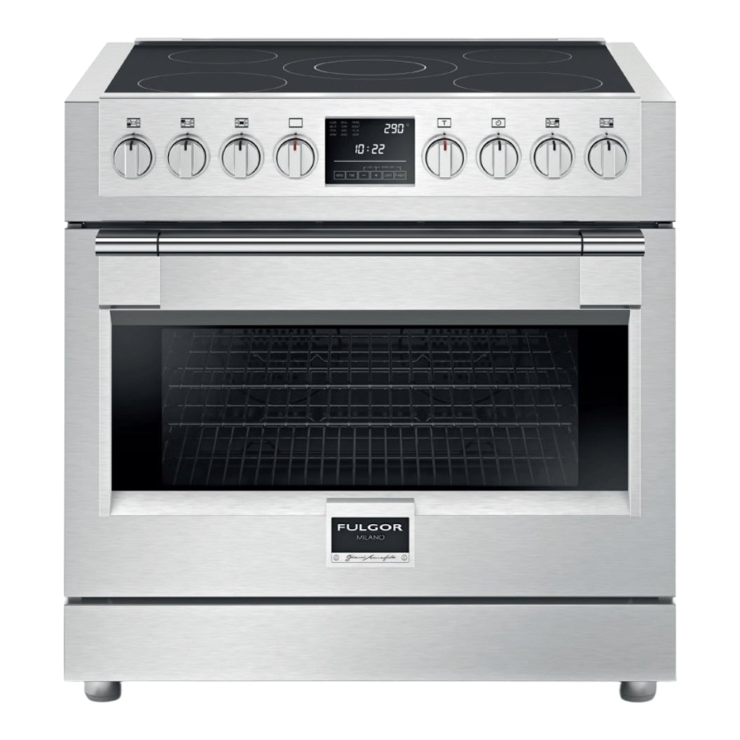 Cuisinière à induction 36 po, 5,7 pi³ Inox avec Zone Dual Max Power et Convection double - Sofia Pro