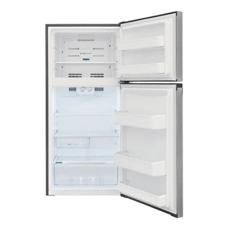 Réfrigérateur à congélateur supérieur 28 po, 14 pi³ Inox - Prêt pour le garage