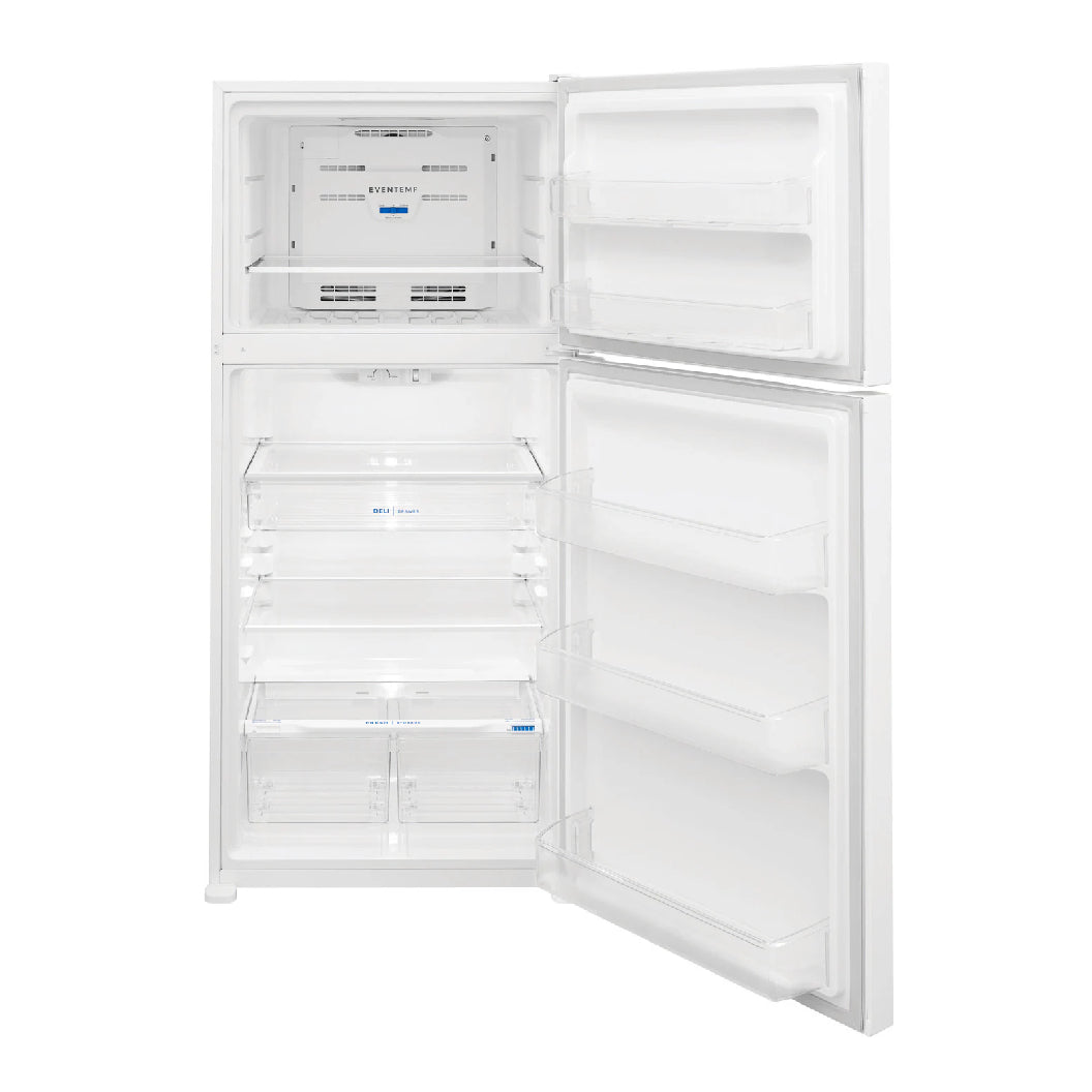 Réfrigérateur congélateur supérieur 30 po, 20 pi³ Blanc