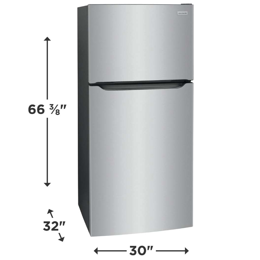 Réfrigérateur à congélateur supérieur 30 po, 20 pi³ Inox avec EvenTemp™