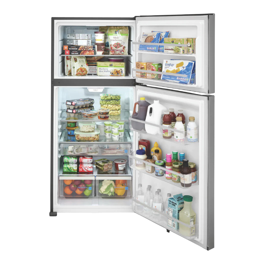 Réfrigérateur à congélateur supérieur 30 po, 20 pi³ Inox avec EvenTemp™