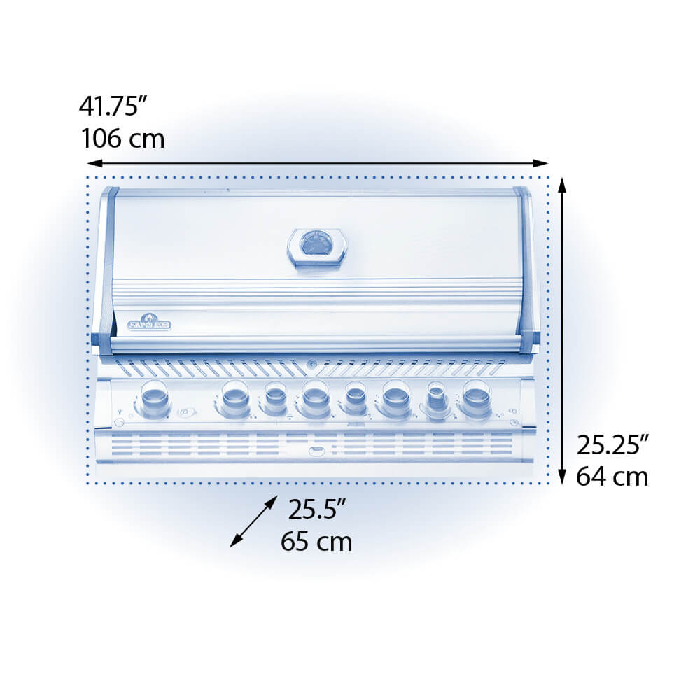 Barbecue encastré au gaz propane - Prestige PRO 665 RB