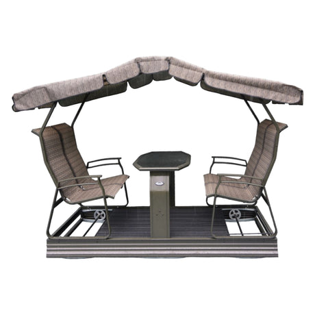 Balançoire sur roues 4 places en tissu avec une structure en aluminium - Kaza