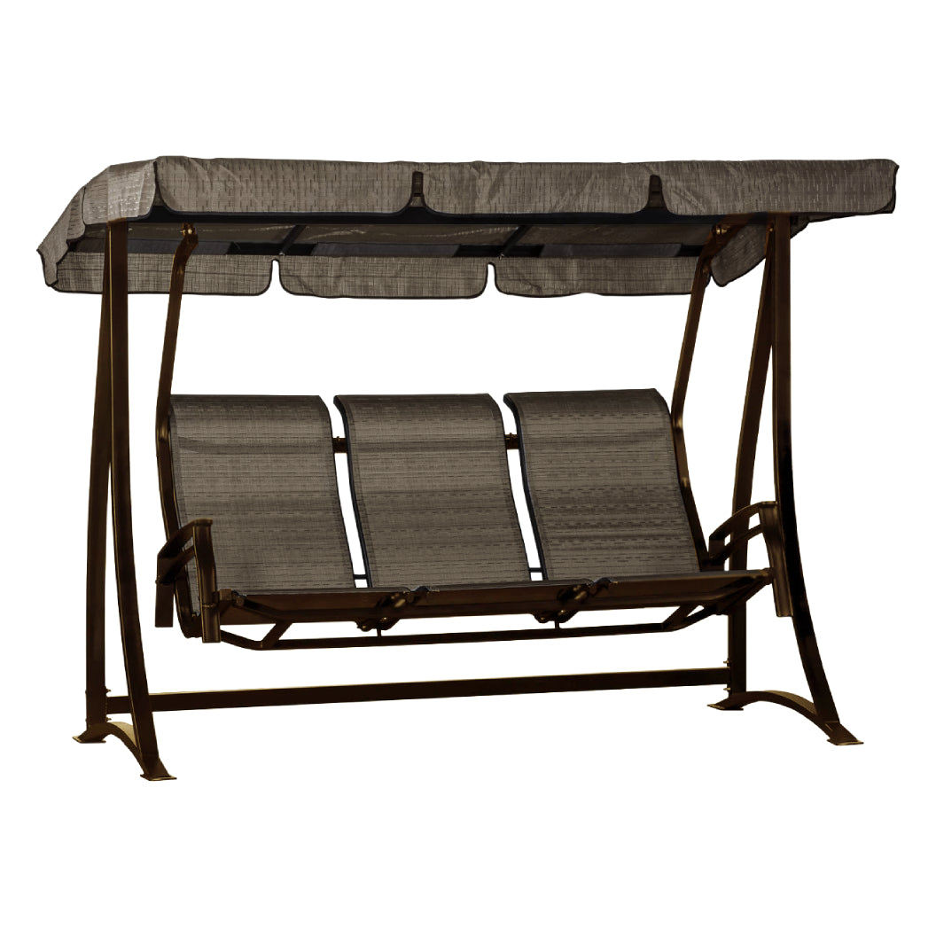 Balancelle 3 places en tissu avec une structure en aluminium - Kaza