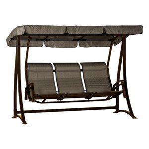 Balancelle 3 places en tissu avec une structure en aluminium - Kaza