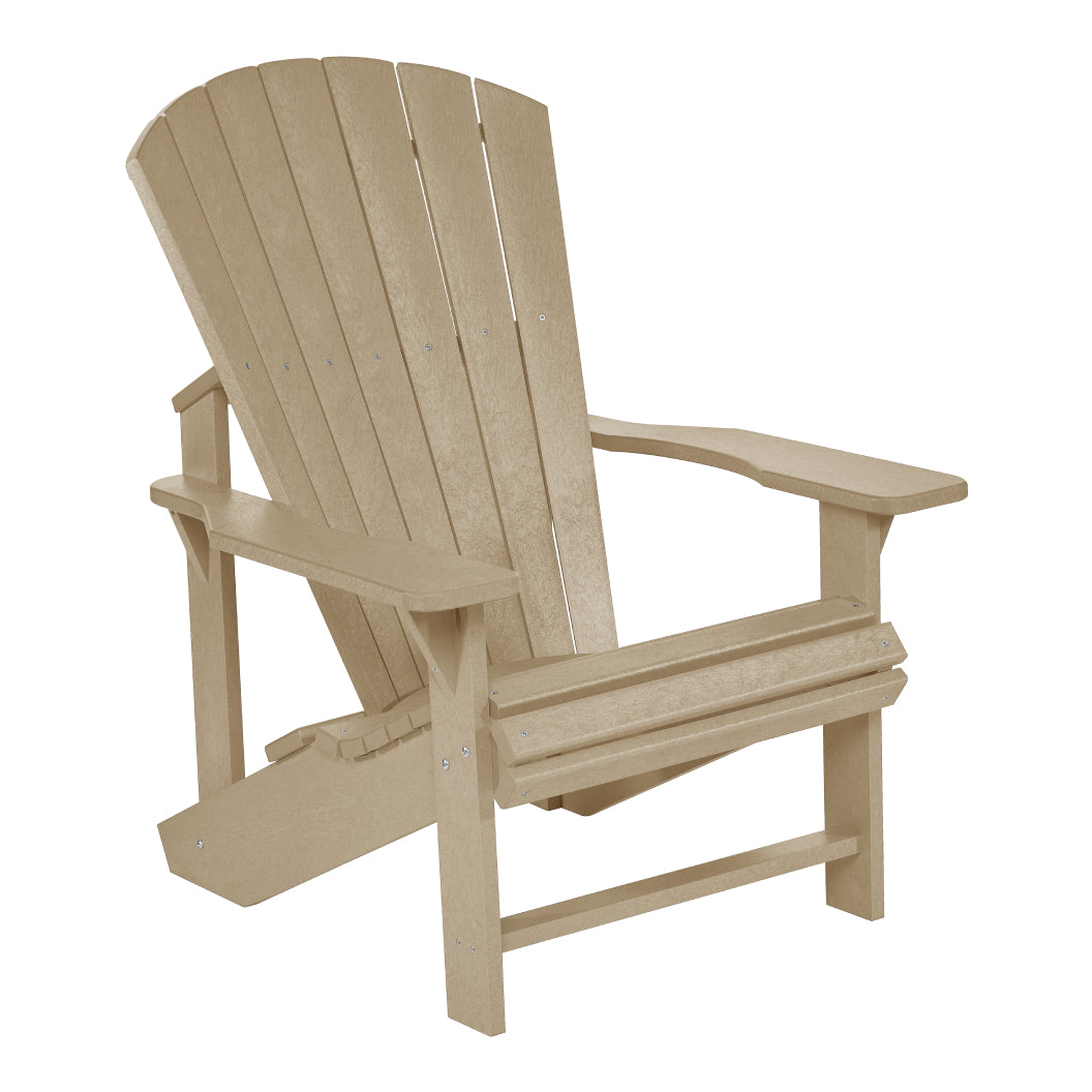 Chaise extérieure beige plastique recyclé beige - Adirondack classique