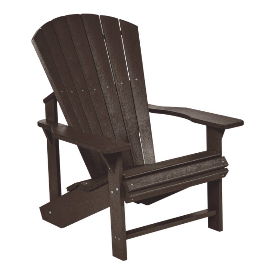 Chaise extérieure brune foncée plastique recyclé - Adirondack