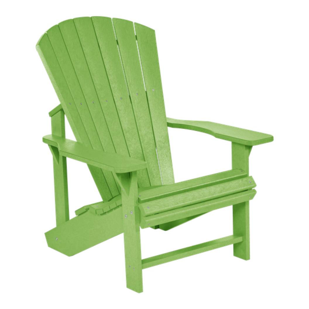 Chaise extérieure verte plastique recyclé - Adirondack