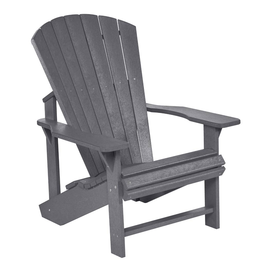 Chaise extérieure grise foncée plastique recyclé - Adirondack
